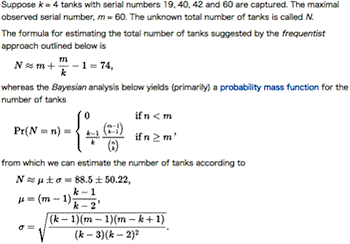 German tank problem / Wikipedia