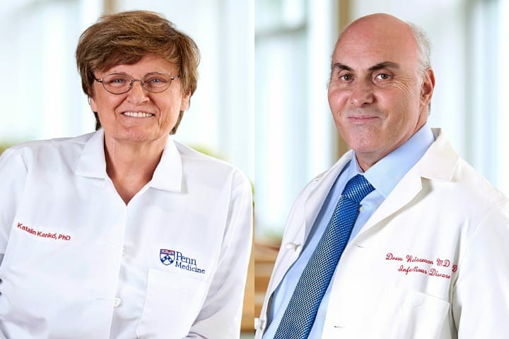Dr. Katalin Karikó and Dr. Drew Weissman